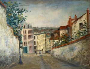 Rue du Mont-Cenis door Maurice Utrillo