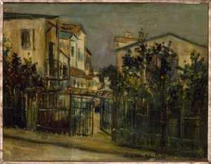Straatbeeld Montmartre door Maurice Utrillo