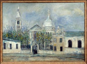 De kerk van Sint-Pieter in Montmartre door Maurice Utrillo