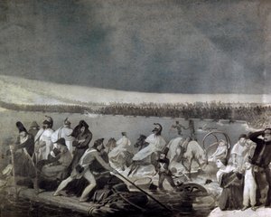Terugtocht uit Rusland (1812): de oversteek van de Berezina door het Franse leger op 28 november door Mauro Conconi
