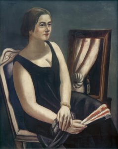 Portret Minna Beckmann-Tube door Max Beckmann