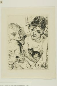 Avond, plaat tien uit Gesichter door Max Beckmann