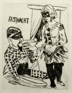 Vastenavond door Max Beckmann