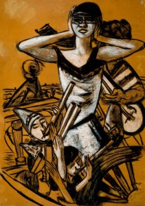 Carnaval in Napels door Max Beckmann