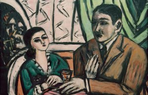 Kunstenaarscafé door Max Beckmann