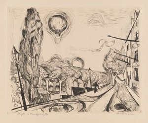 Landschaft mit Ballon