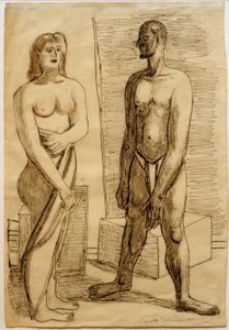 Modellen door Max Beckmann