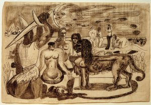 Perseus (Hercules) laatste taak door Max Beckmann