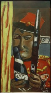 Peruaanse Soldaat wil drinken door Max Beckmann