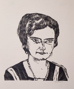 Portret van Frau HM (Naila) door Max Beckmann