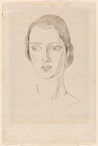 Portret van Marie-Louise von Motesiczky door Max Beckmann