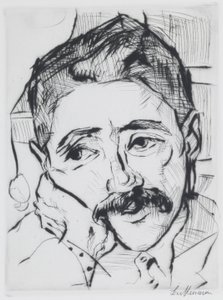 Portret van Walter Carl door Max Beckmann
