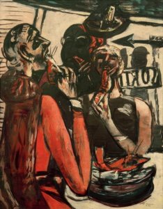 Prunier (In Restaurant Prunier, Parijs) door Max Beckmann