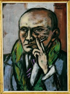 Zelfportret met Sigaret door Max Beckmann