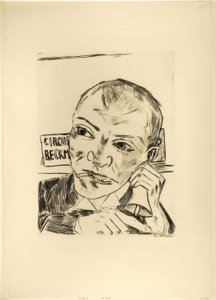 De Roep (Zelfportret), plaat één uit Jaarmarkt door Max Beckmann