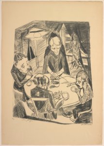De Honger, plaat vijf uit Die Hölle door Max Beckmann