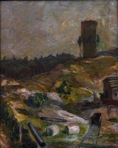 Watertoren in Hermsdorf door Max Beckmann