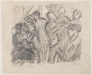 Eerste schets voor Society Party door Max Beckmann