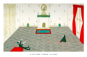 Mr Tennyson leest In Memoriam aan zijn soeverein, 1904 door Henry Maximilian Beerbohm
