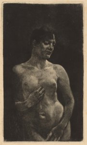 Een Staande Naakt, 1891 door Max Klinger