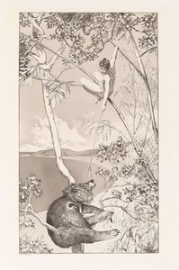 Beer en Elf Bär und Elfe plaat I uit Intermezzos, Opus IV Intermezzi, Opus IV, c. 1880