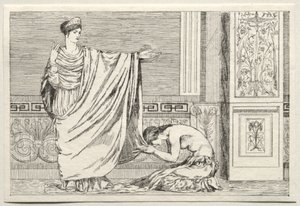 Cupido en Psyche: Psyche en Juno door Max Klinger