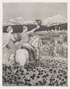 In eigen land (Tent, opus XIV, deel 2, nr. 43) door Max Klinger