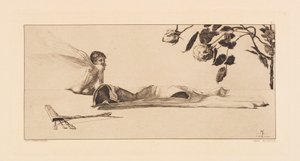 Opus VI, uit Parafrase op het vinden van een handschoen, 1881 door Max Klinger