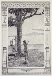 Psyche verlaten, plaat 22 uit de serie „Cupido en Psyche: Opus V” door Max Klinger