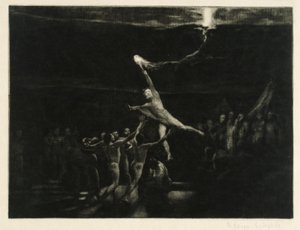 Roof van het licht (blad 22 uit: Opus XII, Brahmsfantasie) door Max Klinger