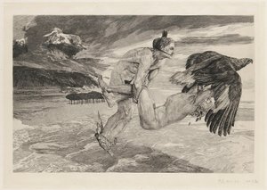 Ontvoering van Prometheus, plaat 14, Fantasie van Brahms, Op. XII door Max Klinger