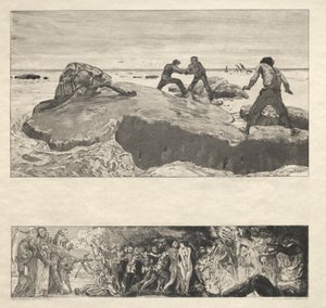 Vom Tode I, Opus II, 1889 Nr. 2 door Max Klinger