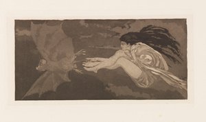 Heks en vleermuis, 1880