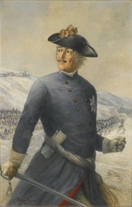 Leopold I, Prins van Anhalt-Dessau 1676-1747, Generalfeldmarschall in het Pruisische Leger door Max Korn