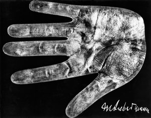 Afdruk van de hand van Max Liebermann door Max Liebermann
