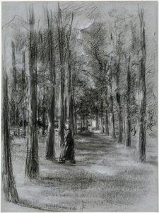 Allee in Laren door Max Liebermann