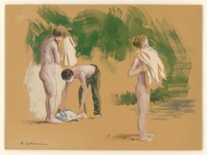 Badende Knaben door Max Liebermann