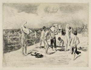 Badende jongens door Max Liebermann