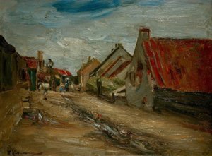 Dorpsstraat in Holland door Max Liebermann