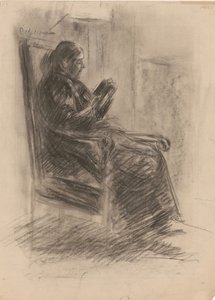 De vrouw van de kunstenaar door Max Liebermann