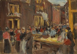 Joodse wijk in Amsterdam; Judengasse in Amsterdam, hoek Jodenbreestraat, 1905