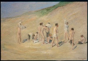 Jongens na het baden