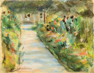 M.Liebermann, Bloeiende Tuin door Max Liebermann