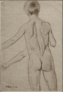 Studie voor het schilderij Badende jongens door Max Liebermann