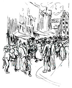 Pen en inkt studie, c19e eeuw