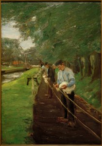 Touwbaan in Edam door Max Liebermann