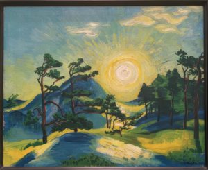 Opkomende zon door Max Pechstein