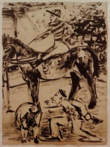 In de manege door Max Pechstein