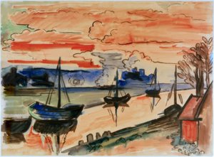 Na zonsondergang door Max Pechstein