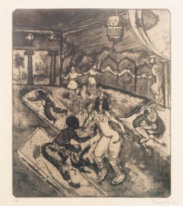 Russisch ballet I door Max Pechstein